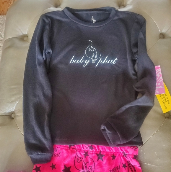 Baby Phat Girls 3 Piece PJ Set Size 10/12 - Picture 2 of 4